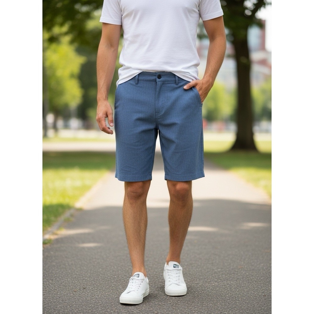 HSD Kirra Australia Swimming Shorts Blue 30 Flat Front Slash Pocket 0203